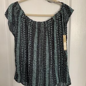 Lauren Conrad tie-back pleated top.
